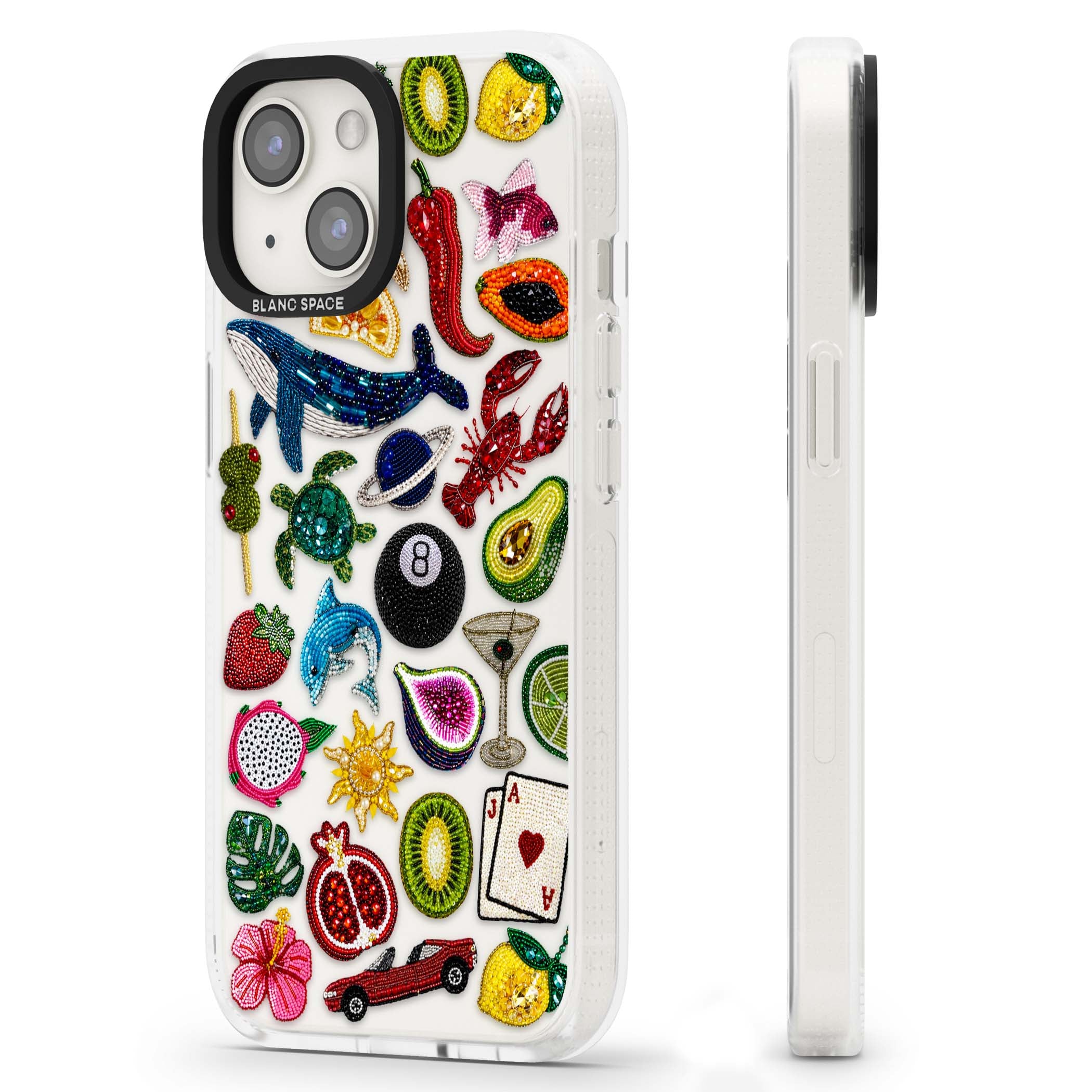 Beaded Mix cute iPhone case | Clear Case Impact Air case for iPhone 15, iPhone 15 Plus