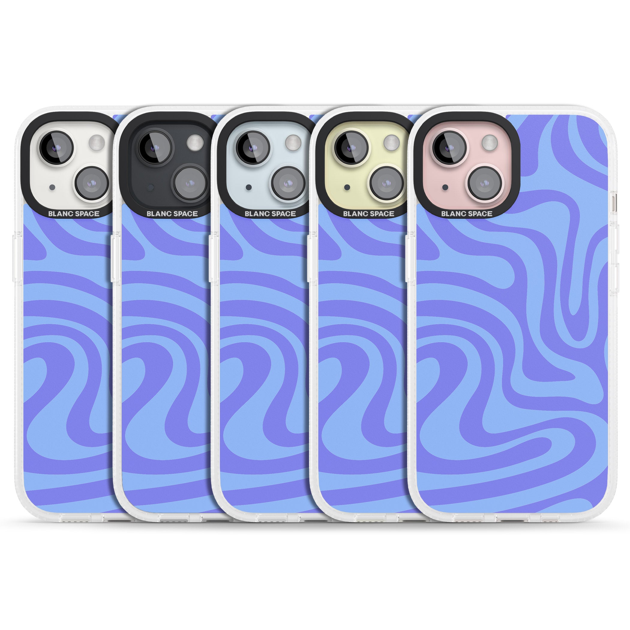 Tranquil Waves iPhone 15 / 14 / 13 Clear Case Impact Air - Blanc Space