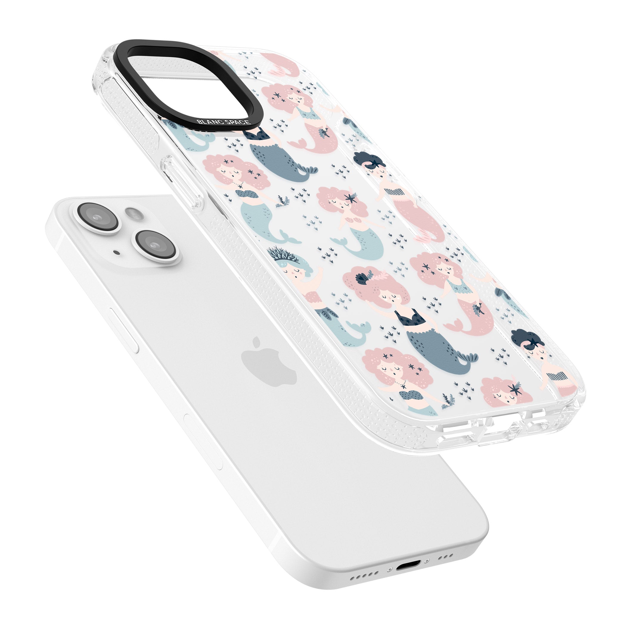 Under The Sea Mermaids (Clear) iPhone 15 / 14 / 13 Clear Case Impact Air - Blanc Space