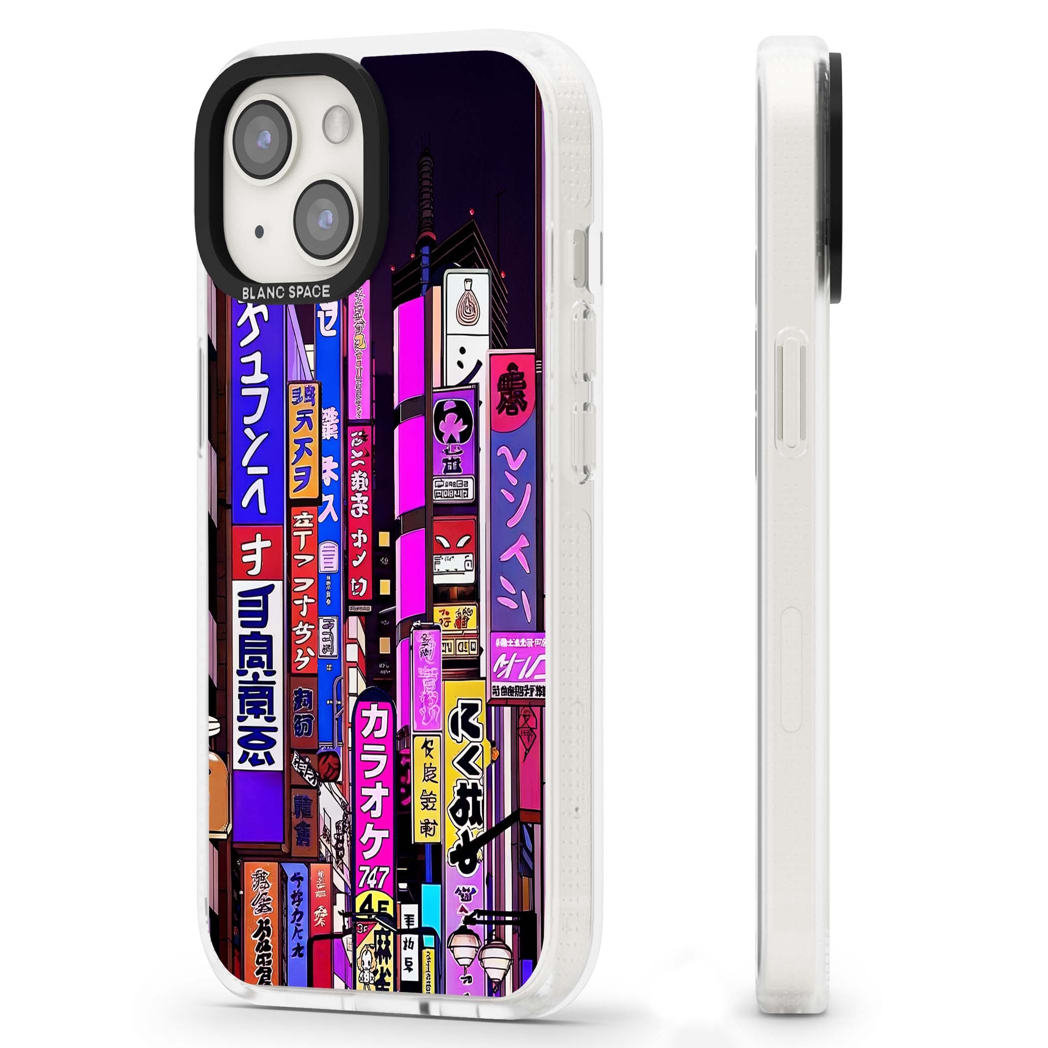NEON NIGHT anime iPhone case | Clear Case Impact Air case for iPhone 15, iPhone 15 Plus