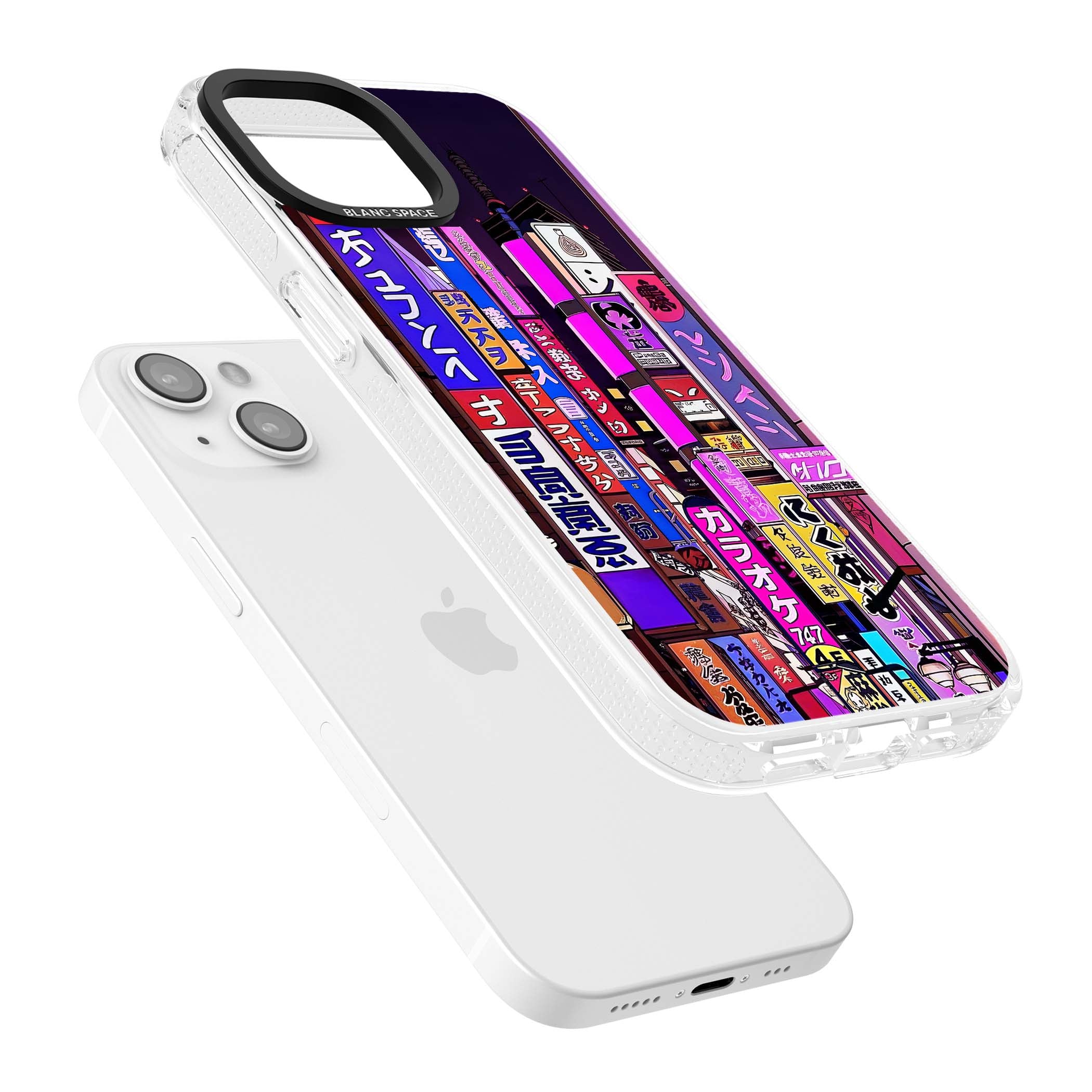 NEON NIGHT anime iPhone case | Clear Case Impact Air case for iPhone 15, iPhone 15 Plus