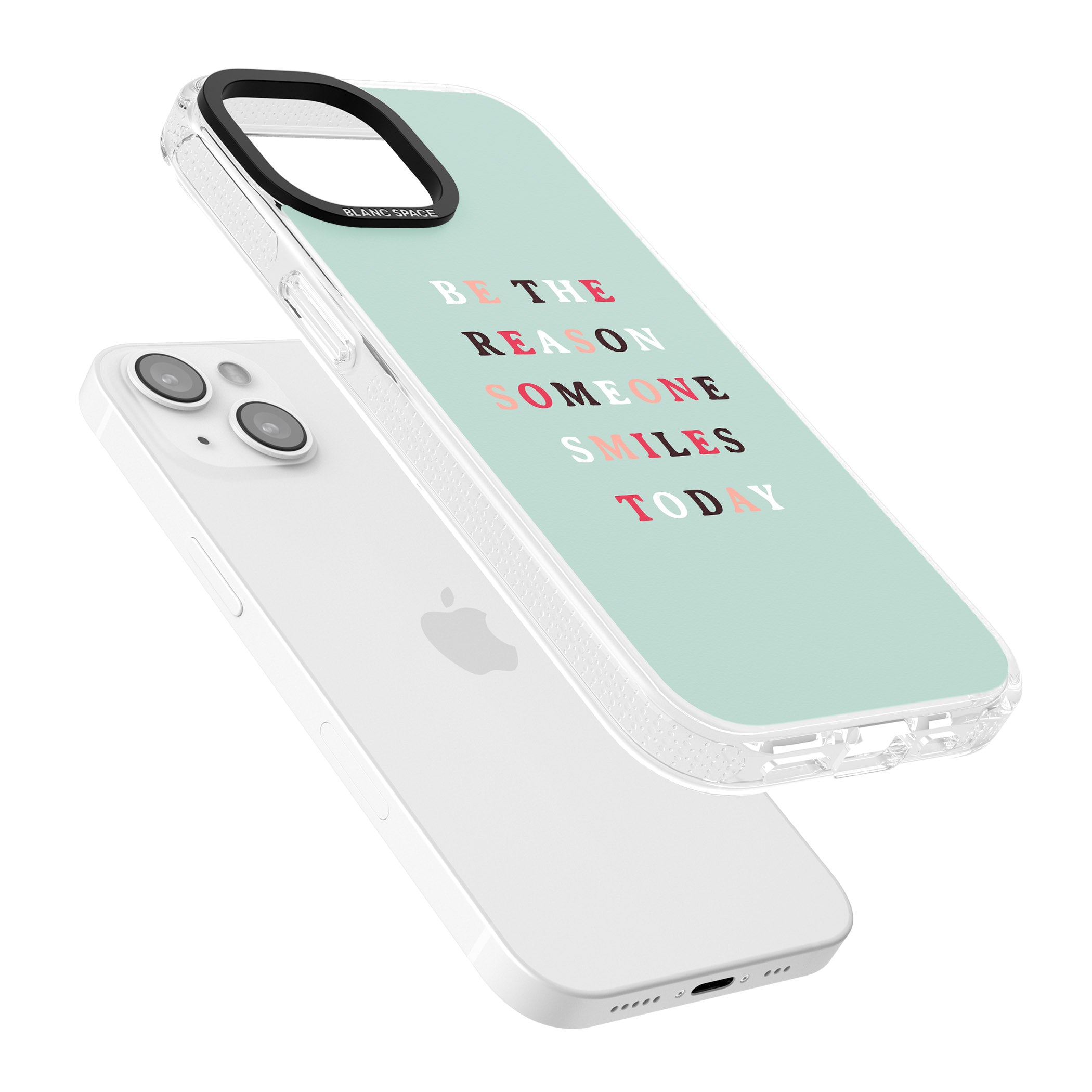 Be the reason someone smiles iPhone 15 / 14 / 13 Clear Case Impact Air - Blanc Space