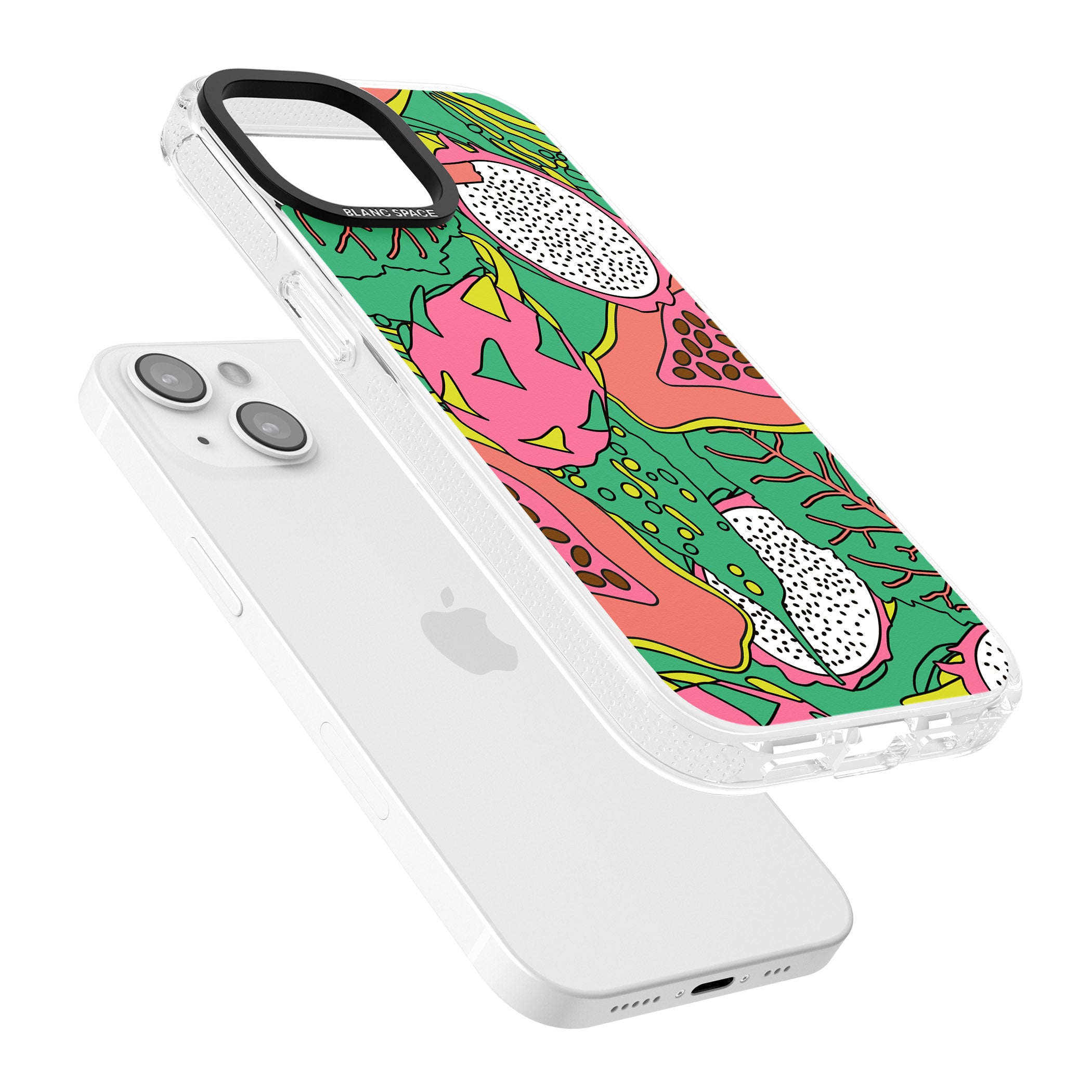 Psychedelic Salad iPhone 15 / 14 / 13 Clear Case Impact Air - Blanc Space