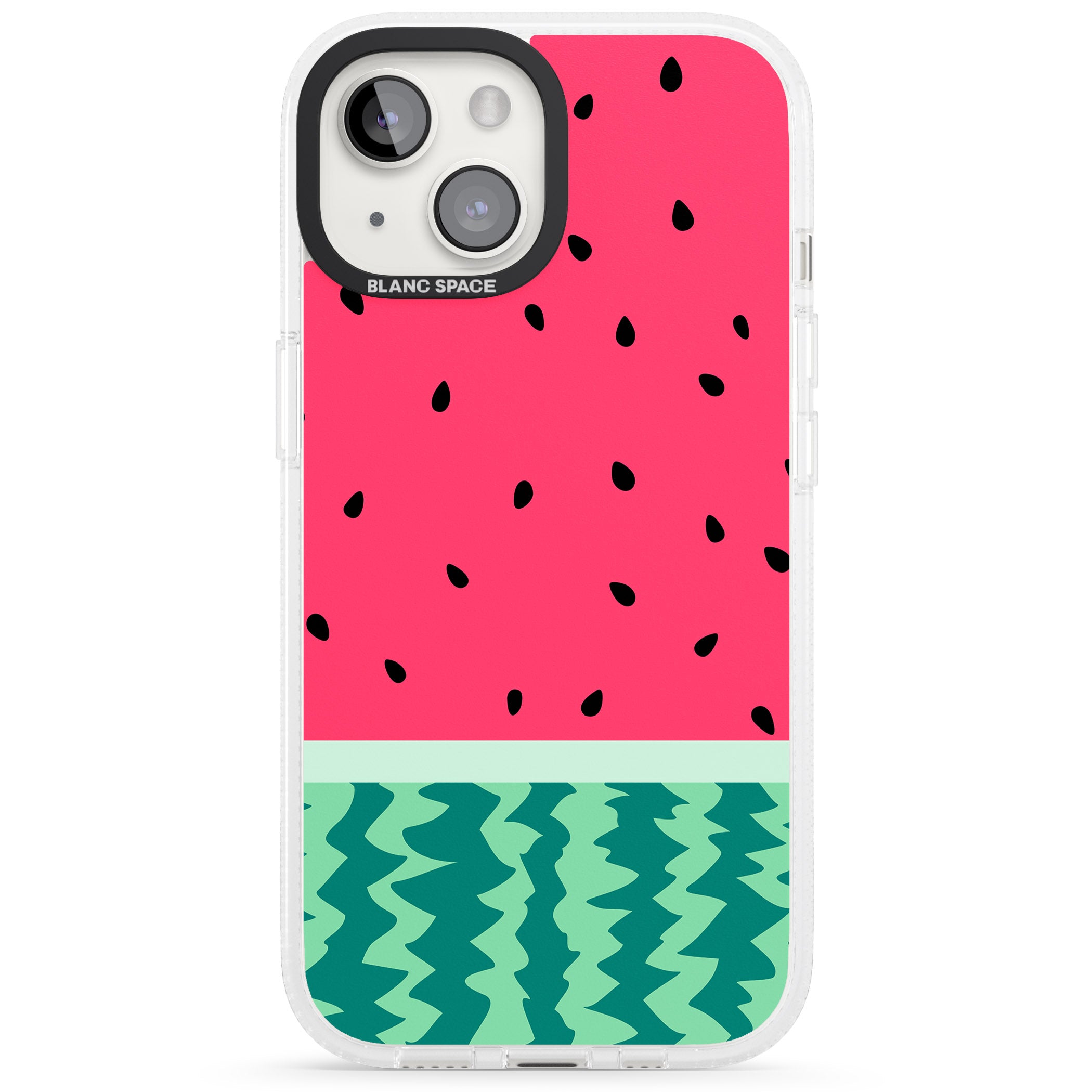 Full Watermelon Print iPhone 15 / 14 / 13 Clear Case Impact Air - Blanc Space