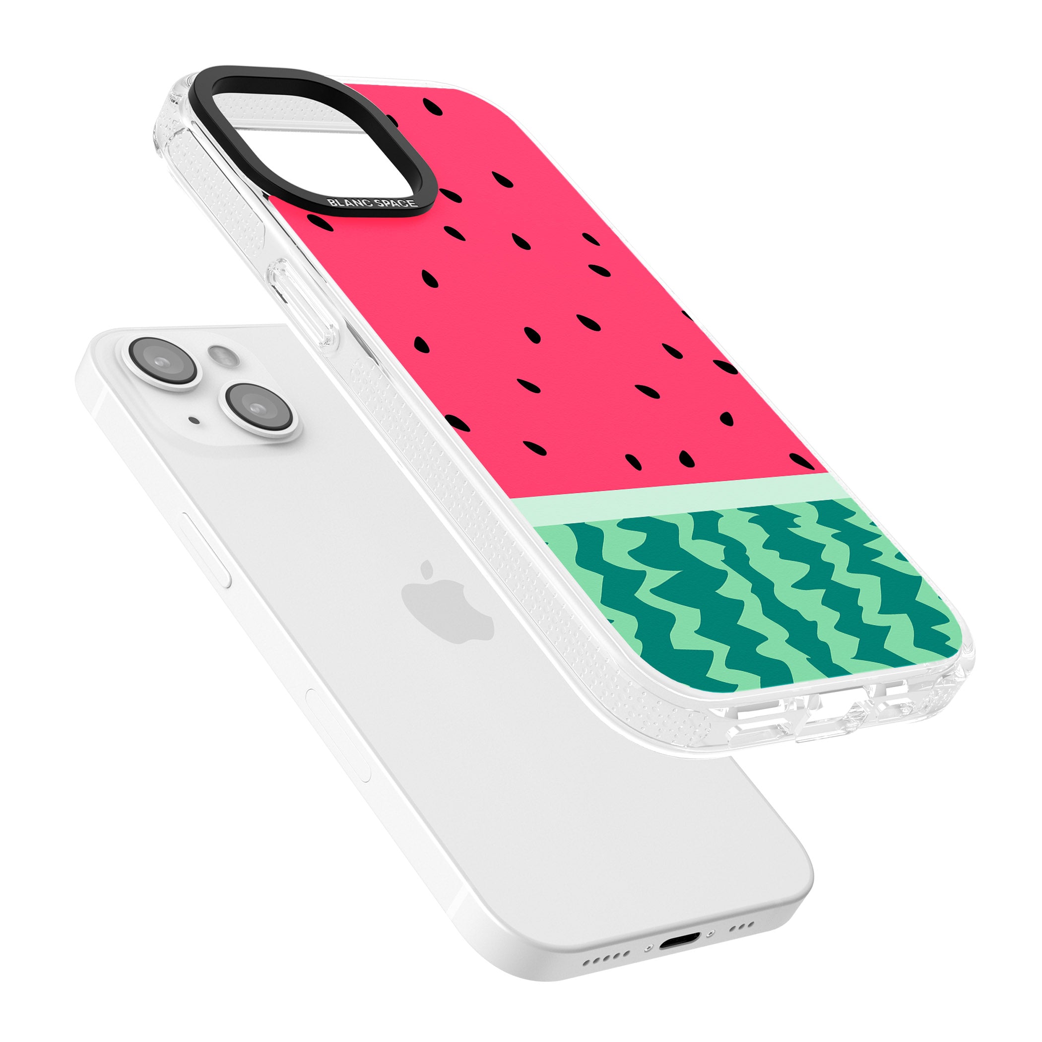 Full Watermelon Print iPhone 15 / 14 / 13 Clear Case Impact Air - Blanc Space
