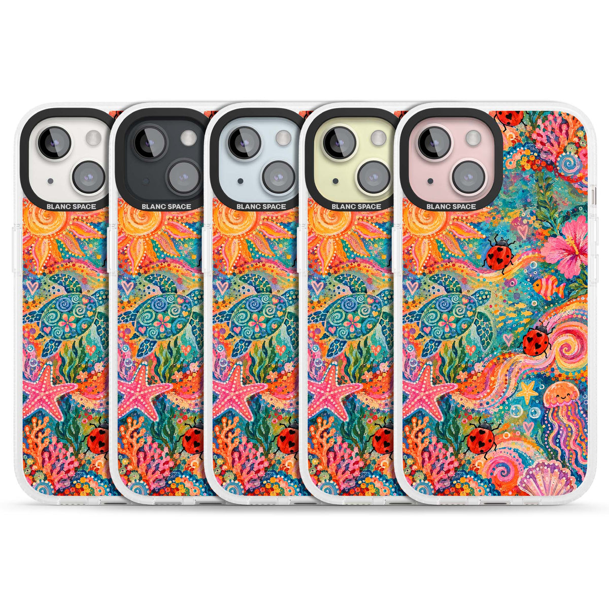 Coral Whimsy for her iPhone case | Clear Case Impact Air case for iPhone 15, iPhone 15 Plus