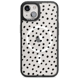 Messy Black Dot Pattern Phone Case iPhone 15 Plus / Magsafe Black Impact Case,iPhone 15 / Magsafe Black Impact Case,iPhone 14 Plus / Magsafe Black Impact Case,iPhone 14 / Magsafe Black Impact Case,iPhone 13 / Magsafe Black Impact Case Blanc Space