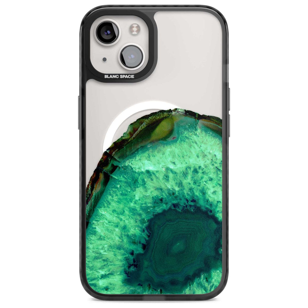 Emerald Green Gemstone Crystal Clear Design Phone Case iPhone 15 Plus / Magsafe Black Impact Case,iPhone 15 / Magsafe Black Impact Case,iPhone 14 Plus / Magsafe Black Impact Case,iPhone 14 / Magsafe Black Impact Case,iPhone 13 / Magsafe Black Impact Case Blanc Space