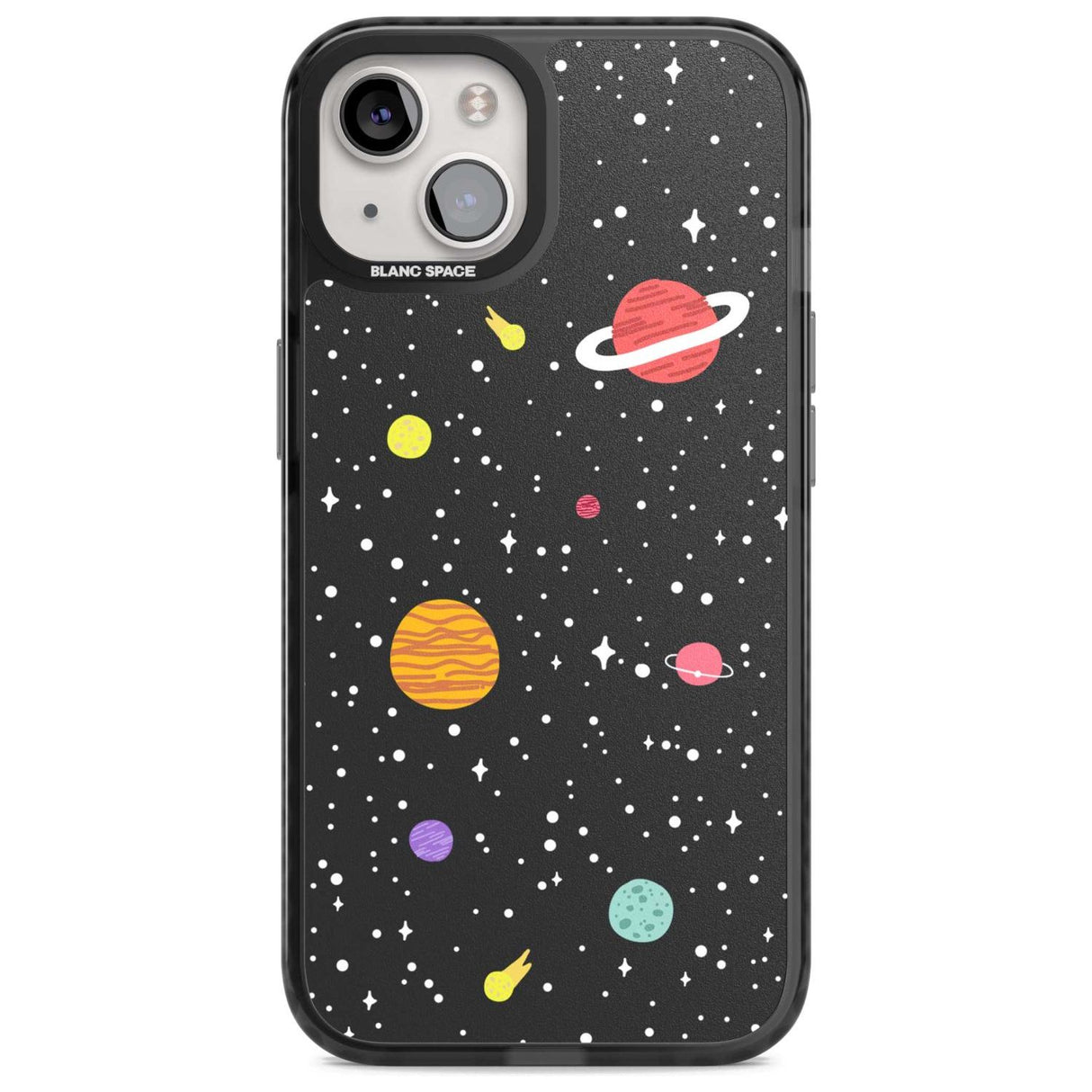 Cute Cartoon Planets Phone Case iPhone 15 Plus / Magsafe Black Impact Case,iPhone 15 / Magsafe Black Impact Case,iPhone 14 Plus / Magsafe Black Impact Case,iPhone 14 / Magsafe Black Impact Case,iPhone 13 / Magsafe Black Impact Case Blanc Space