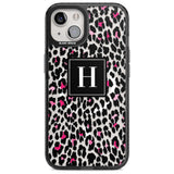 Personalised Pink Monogram Leopard Spots Custom Phone Case iPhone 15 Plus / Magsafe Black Impact Case,iPhone 15 / Magsafe Black Impact Case,iPhone 14 Plus / Magsafe Black Impact Case,iPhone 14 / Magsafe Black Impact Case,iPhone 13 / Magsafe Black Impact Case Blanc Space