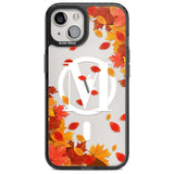 Personalised Monogram Autumn Leaves Custom Phone Case iPhone 15 Plus / Magsafe Black Impact Case,iPhone 15 / Magsafe Black Impact Case,iPhone 14 Plus / Magsafe Black Impact Case,iPhone 14 / Magsafe Black Impact Case,iPhone 13 / Magsafe Black Impact Case Blanc Space