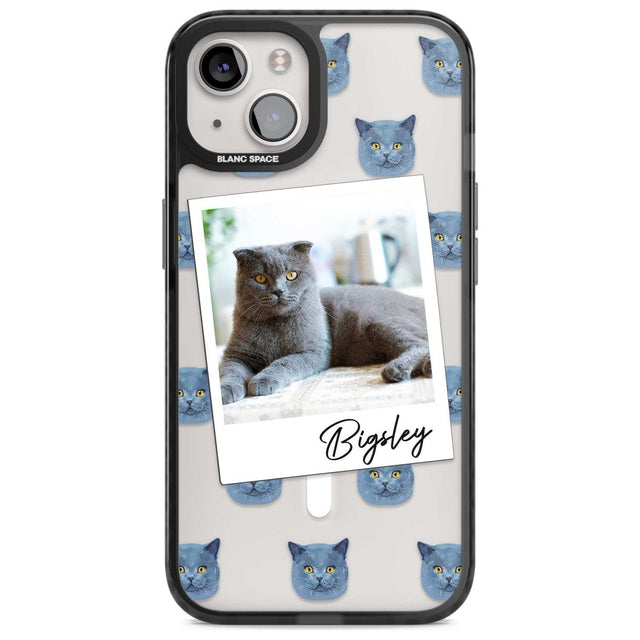 Personalised English Blue Cat Photo Custom Phone Case iPhone 15 Plus / Magsafe Black Impact Case,iPhone 15 / Magsafe Black Impact Case,iPhone 14 Plus / Magsafe Black Impact Case,iPhone 14 / Magsafe Black Impact Case,iPhone 13 / Magsafe Black Impact Case Blanc Space