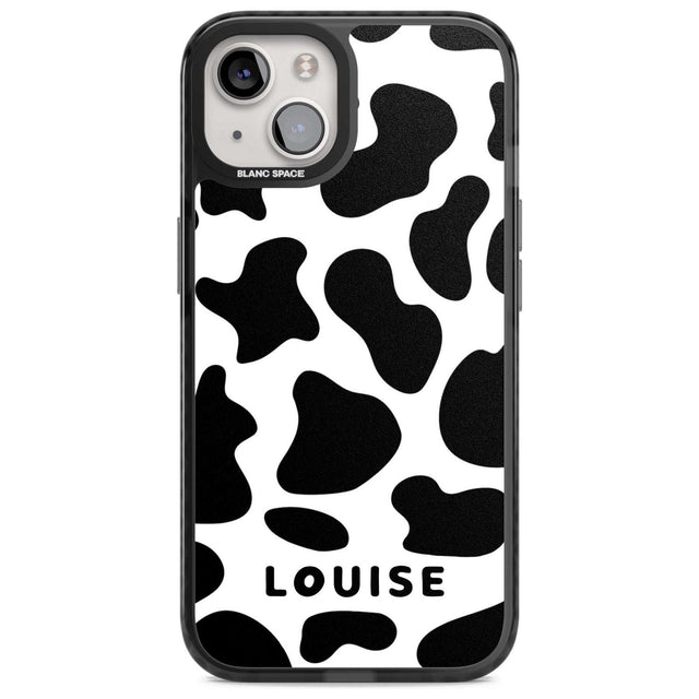 Personalised Cow Print Custom Phone Case iPhone 15 Plus / Magsafe Black Impact Case,iPhone 15 / Magsafe Black Impact Case,iPhone 14 Plus / Magsafe Black Impact Case,iPhone 14 / Magsafe Black Impact Case,iPhone 13 / Magsafe Black Impact Case Blanc Space