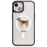 Personalised Hand Painted Beagle Custom Phone Case iPhone 15 Plus / Magsafe Black Impact Case,iPhone 15 / Magsafe Black Impact Case,iPhone 14 Plus / Magsafe Black Impact Case,iPhone 14 / Magsafe Black Impact Case,iPhone 13 / Magsafe Black Impact Case Blanc Space