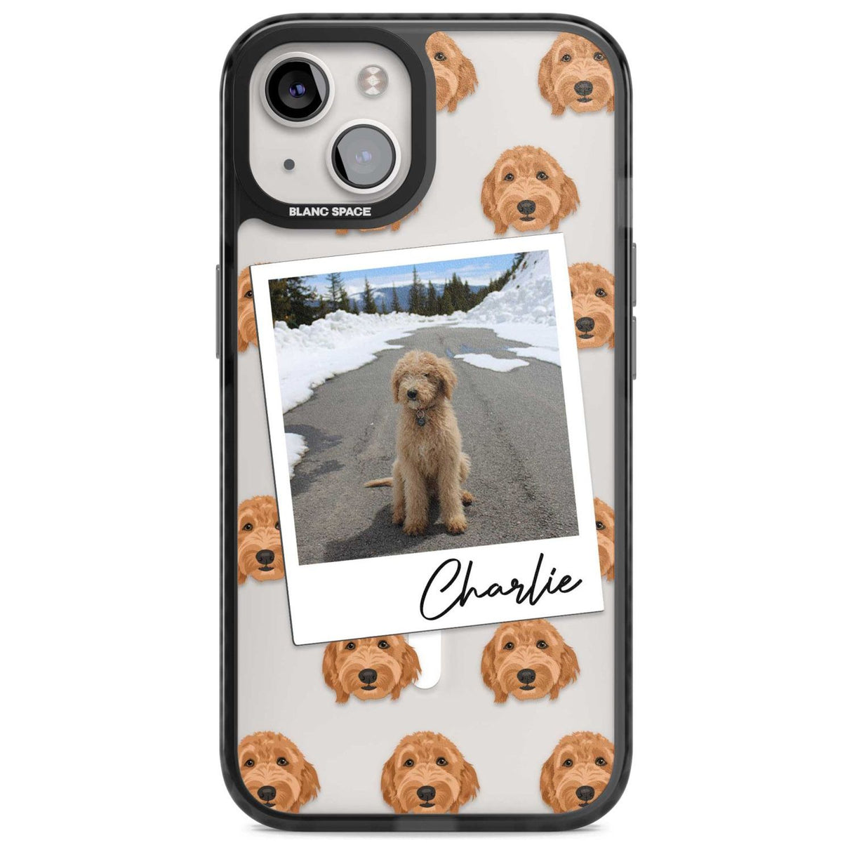 Personalised Personalised Golden Doodle - Dog Photo Custom Phone Case iPhone 15 Plus / Magsafe Black Impact Case,iPhone 15 / Magsafe Black Impact Case,iPhone 14 Plus / Magsafe Black Impact Case,iPhone 14 / Magsafe Black Impact Case,iPhone 13 / Magsafe Black Impact Case Blanc Space