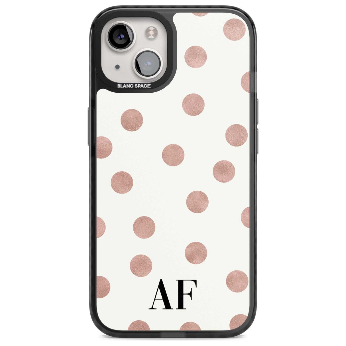 Personalised Initials & Dots Custom Phone Case iPhone 15 Plus / Magsafe Black Impact Case,iPhone 15 / Magsafe Black Impact Case,iPhone 14 Plus / Magsafe Black Impact Case,iPhone 14 / Magsafe Black Impact Case,iPhone 13 / Magsafe Black Impact Case Blanc Space