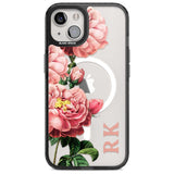 Personalised Clear Vintage Floral Pink Peonies Custom Phone Case iPhone 15 Plus / Magsafe Black Impact Case,iPhone 15 / Magsafe Black Impact Case,iPhone 14 Plus / Magsafe Black Impact Case,iPhone 14 / Magsafe Black Impact Case,iPhone 13 / Magsafe Black Impact Case Blanc Space