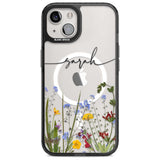 Personalised Wildflower Floral Custom Phone Case iPhone 15 Plus / Magsafe Black Impact Case,iPhone 15 / Magsafe Black Impact Case,iPhone 14 Plus / Magsafe Black Impact Case,iPhone 14 / Magsafe Black Impact Case,iPhone 13 / Magsafe Black Impact Case Blanc Space