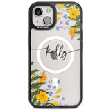 Personalised Ferns & Wildflowers Custom Phone Case iPhone 15 Plus / Magsafe Black Impact Case,iPhone 15 / Magsafe Black Impact Case,iPhone 14 Plus / Magsafe Black Impact Case,iPhone 14 / Magsafe Black Impact Case,iPhone 13 / Magsafe Black Impact Case Blanc Space