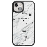 Personalised Black & White Marble Texture Custom Phone Case iPhone 15 Plus / Magsafe Black Impact Case,iPhone 15 / Magsafe Black Impact Case,iPhone 14 Plus / Magsafe Black Impact Case,iPhone 14 / Magsafe Black Impact Case,iPhone 13 / Magsafe Black Impact Case Blanc Space