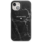 Personalised Black Marble 2 Custom Phone Case iPhone 15 Plus / Magsafe Black Impact Case,iPhone 15 / Magsafe Black Impact Case,iPhone 14 Plus / Magsafe Black Impact Case,iPhone 14 / Magsafe Black Impact Case,iPhone 13 / Magsafe Black Impact Case Blanc Space