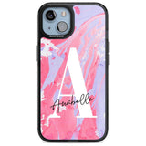 Personalised Pink & Purple - Marble Custom Phone Case iPhone 15 Plus / Magsafe Black Impact Case,iPhone 15 / Magsafe Black Impact Case,iPhone 14 Plus / Magsafe Black Impact Case,iPhone 14 / Magsafe Black Impact Case,iPhone 13 / Magsafe Black Impact Case Blanc Space