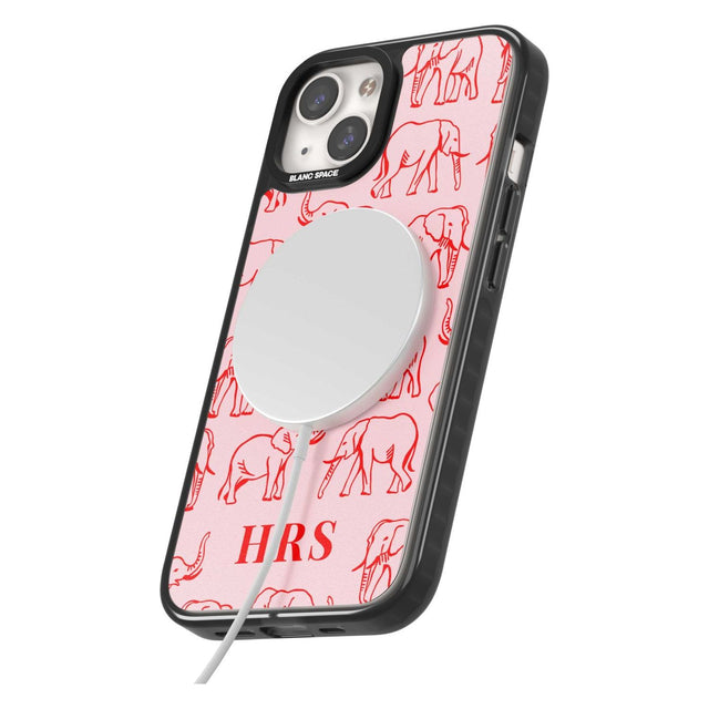 Personalised Red Elephant Outlines on Pink Custom Phone Case iPhone 15 Pro Max / Black Impact Case,iPhone 15 Plus / Black Impact Case,iPhone 15 Pro / Black Impact Case,iPhone 15 / Black Impact Case,iPhone 15 Pro Max / Impact Case,iPhone 15 Plus / Impact Case,iPhone 15 Pro / Impact Case,iPhone 15 / Impact Case,iPhone 15 Pro Max / Magsafe Black Impact Case,iPhone 15 Plus / Magsafe Black Impact Case,iPhone 15 Pro / Magsafe Black Impact Case,iPhone 15 / Magsafe Black Impact Case,iPhone 14 Pro Max / Black Impact