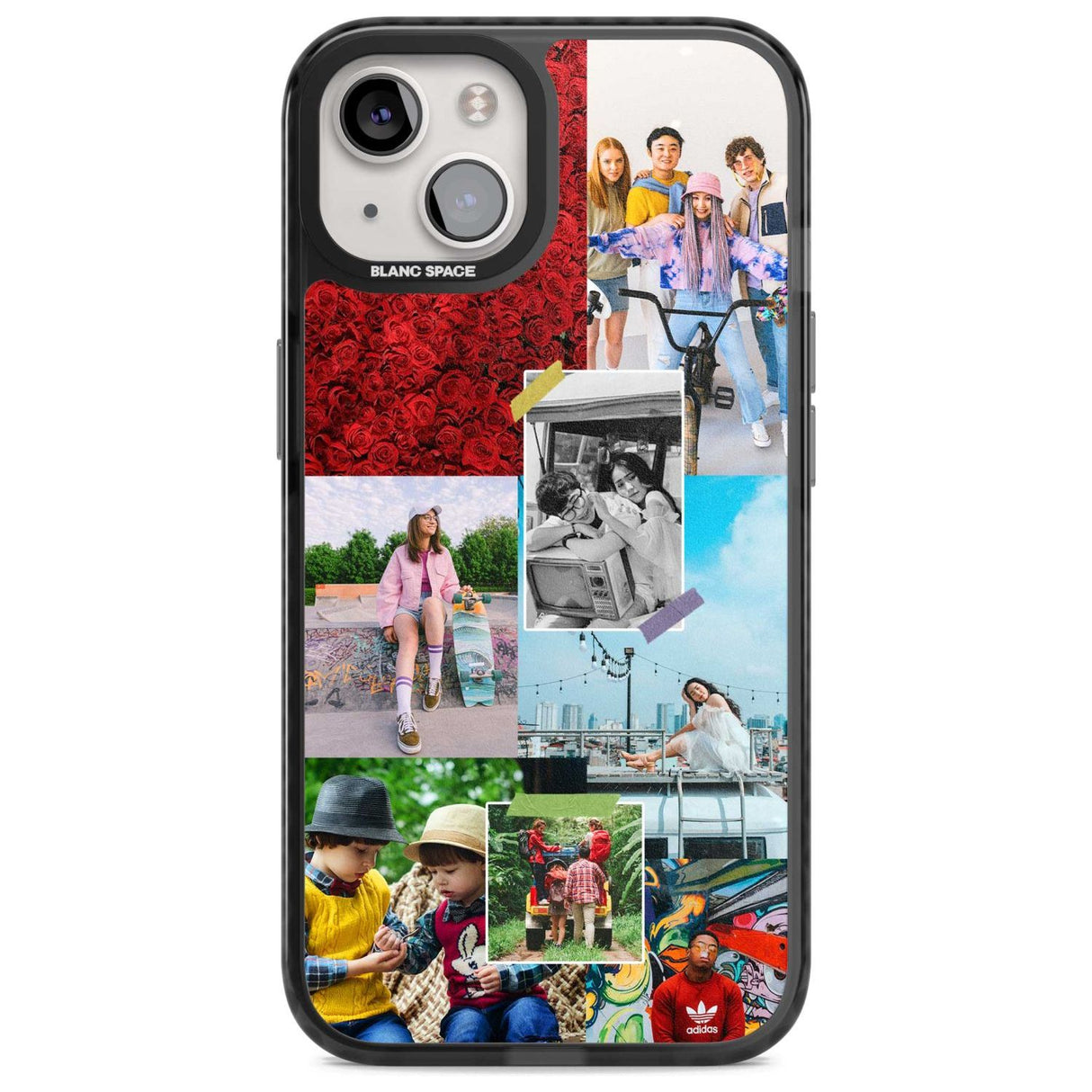 Personalised Photo Collage Custom Phone Case iPhone 15 Plus / Magsafe Black Impact Case,iPhone 15 / Magsafe Black Impact Case,iPhone 14 Plus / Magsafe Black Impact Case,iPhone 14 / Magsafe Black Impact Case,iPhone 13 / Magsafe Black Impact Case Blanc Space