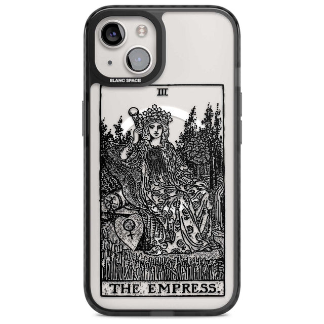 Personalised The Empress Tarot Card - Transparent Custom Phone Case iPhone 15 Plus / Magsafe Black Impact Case,iPhone 15 / Magsafe Black Impact Case,iPhone 14 Plus / Magsafe Black Impact Case,iPhone 14 / Magsafe Black Impact Case,iPhone 13 / Magsafe Black Impact Case Blanc Space