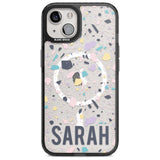 Personalised Terrazzo - Pink, Purple, Blue Custom Phone Case iPhone 15 Plus / Magsafe Black Impact Case,iPhone 15 / Magsafe Black Impact Case,iPhone 14 Plus / Magsafe Black Impact Case,iPhone 14 / Magsafe Black Impact Case,iPhone 13 / Magsafe Black Impact Case Blanc Space