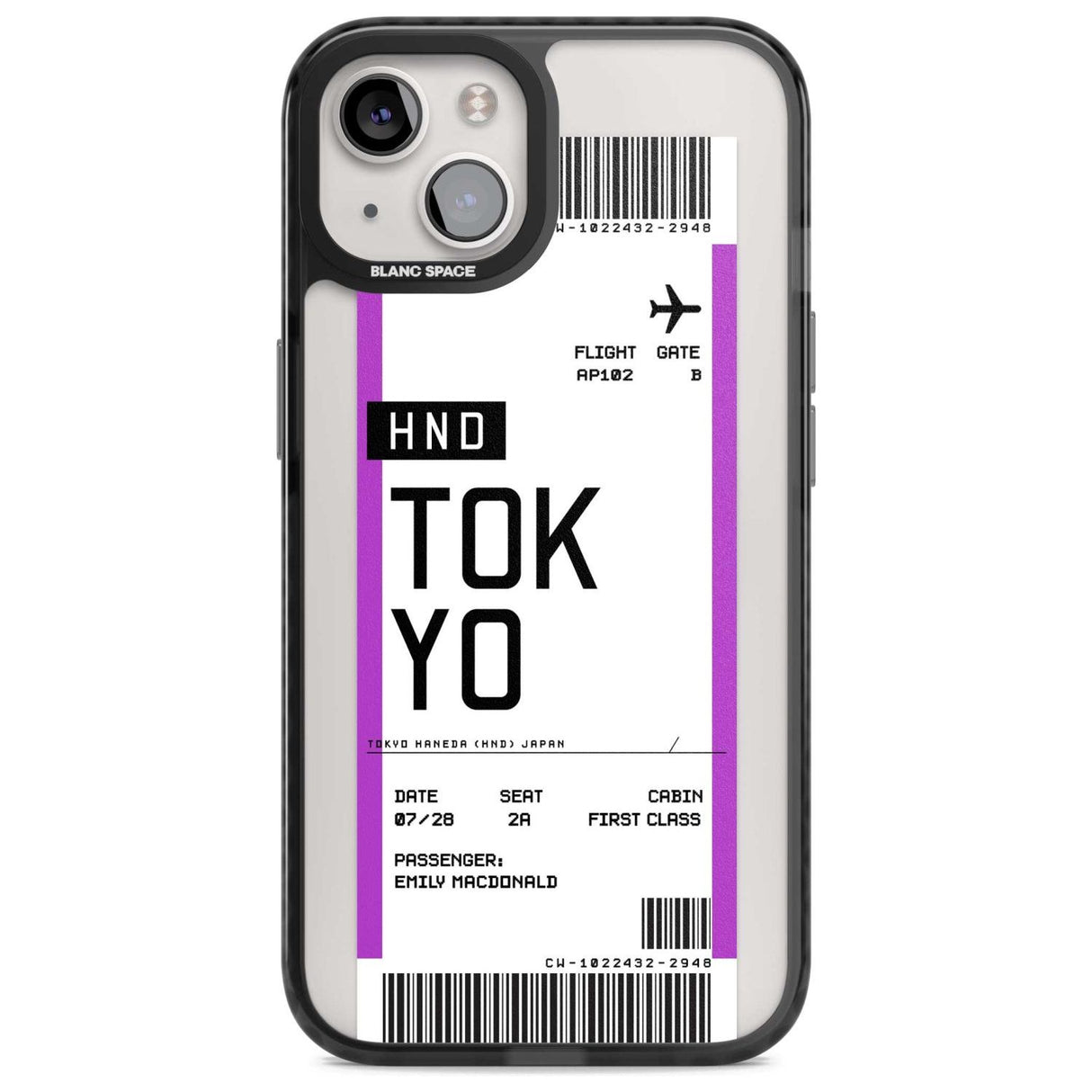 Personalised Tokyo Boarding Pass Custom Phone Case iPhone 15 Plus / Magsafe Black Impact Case,iPhone 15 / Magsafe Black Impact Case,iPhone 14 Plus / Magsafe Black Impact Case,iPhone 14 / Magsafe Black Impact Case,iPhone 13 / Magsafe Black Impact Case Blanc Space