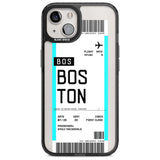 Personalised Boston Boarding Pass Custom Phone Case iPhone 15 Plus / Magsafe Black Impact Case,iPhone 15 / Magsafe Black Impact Case,iPhone 14 Plus / Magsafe Black Impact Case,iPhone 14 / Magsafe Black Impact Case,iPhone 13 / Magsafe Black Impact Case Blanc Space