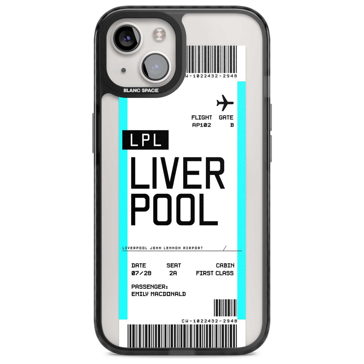 Personalised Liverpool Boarding Pass Custom Phone Case iPhone 15 Plus / Magsafe Black Impact Case,iPhone 15 / Magsafe Black Impact Case,iPhone 14 Plus / Magsafe Black Impact Case,iPhone 14 / Magsafe Black Impact Case,iPhone 13 / Magsafe Black Impact Case Blanc Space