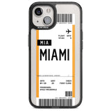 Personalised Miami Boarding Pass Custom Phone Case iPhone 15 Plus / Magsafe Black Impact Case,iPhone 15 / Magsafe Black Impact Case,iPhone 14 Plus / Magsafe Black Impact Case,iPhone 14 / Magsafe Black Impact Case,iPhone 13 / Magsafe Black Impact Case Blanc Space