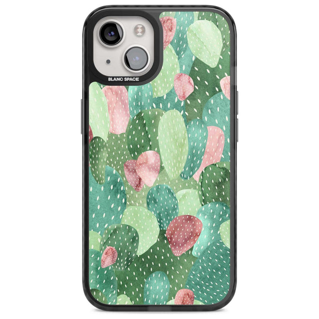 Colourful Cactus Mix Design Phone Case iPhone 15 Plus / Magsafe Black Impact Case,iPhone 15 / Magsafe Black Impact Case,iPhone 14 Plus / Magsafe Black Impact Case,iPhone 14 / Magsafe Black Impact Case,iPhone 13 / Magsafe Black Impact Case Blanc Space