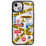 CAUTION Phone Case iPhone 15 Plus / Magsafe Black Impact Case,iPhone 15 / Magsafe Black Impact Case,iPhone 14 Plus / Magsafe Black Impact Case,iPhone 14 / Magsafe Black Impact Case,iPhone 13 / Magsafe Black Impact Case Blanc Space