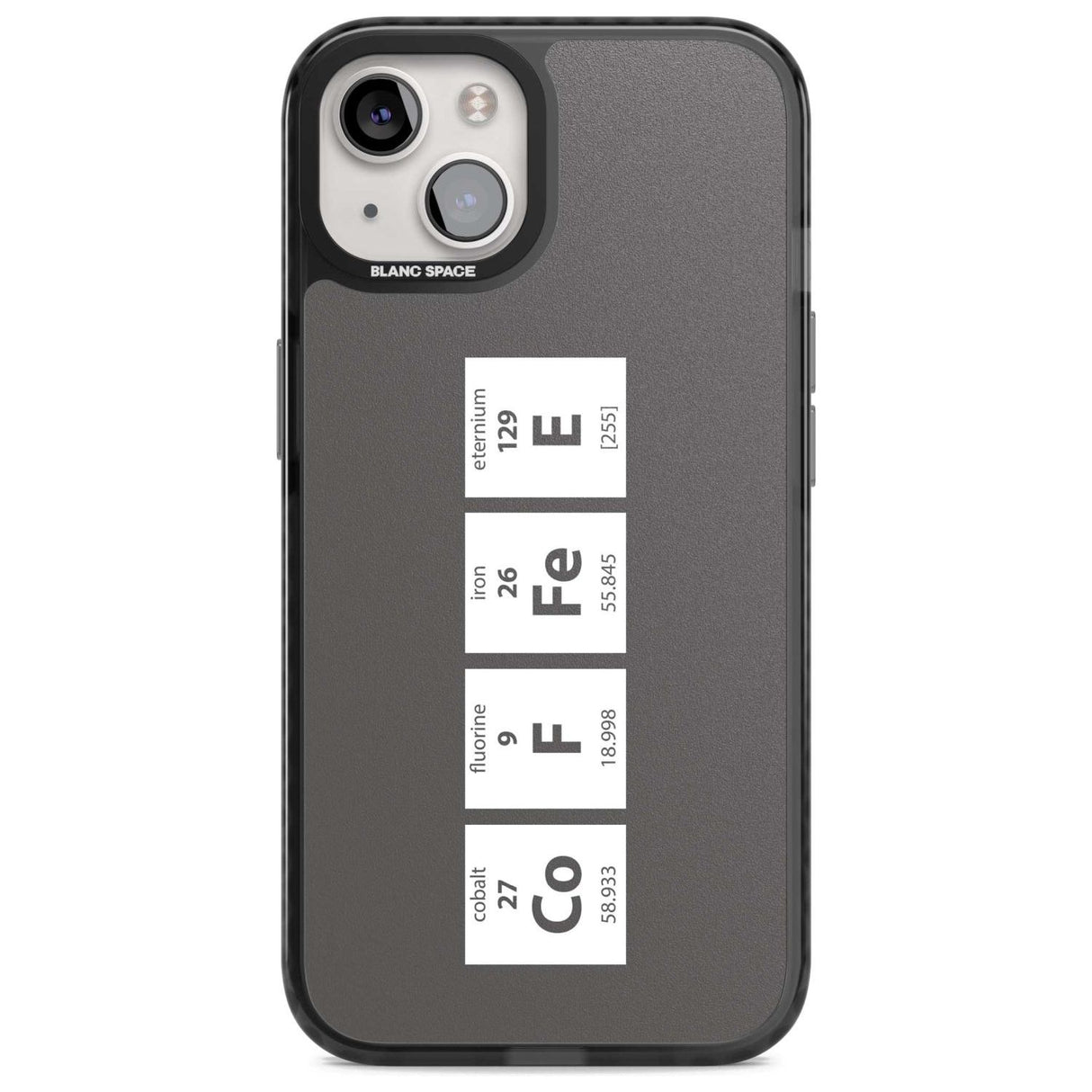 Coffee Element (Grey) Phone Case iPhone 15 Plus / Magsafe Black Impact Case,iPhone 15 / Magsafe Black Impact Case,iPhone 14 Plus / Magsafe Black Impact Case,iPhone 14 / Magsafe Black Impact Case,iPhone 13 / Magsafe Black Impact Case Blanc Space