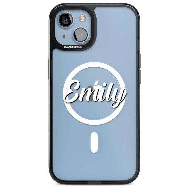 Personalised Clear Text  1B Custom Phone Case iPhone 15 Plus / Magsafe Black Impact Case,iPhone 15 / Magsafe Black Impact Case,iPhone 14 Plus / Magsafe Black Impact Case,iPhone 14 / Magsafe Black Impact Case,iPhone 13 / Magsafe Black Impact Case Blanc Space