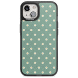 Daisy Pattern Teal Cute Floral Phone Case iPhone 15 Plus / Magsafe Black Impact Case,iPhone 15 / Magsafe Black Impact Case,iPhone 14 Plus / Magsafe Black Impact Case,iPhone 14 / Magsafe Black Impact Case,iPhone 13 / Magsafe Black Impact Case Blanc Space