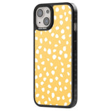 White on Yellow Dalmatian Polka Dot Spots