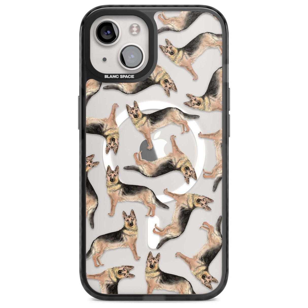 German Shepherd Watercolour Dog Pattern Phone Case iPhone 15 Plus / Magsafe Black Impact Case,iPhone 15 / Magsafe Black Impact Case,iPhone 14 Plus / Magsafe Black Impact Case,iPhone 14 / Magsafe Black Impact Case,iPhone 13 / Magsafe Black Impact Case Blanc Space