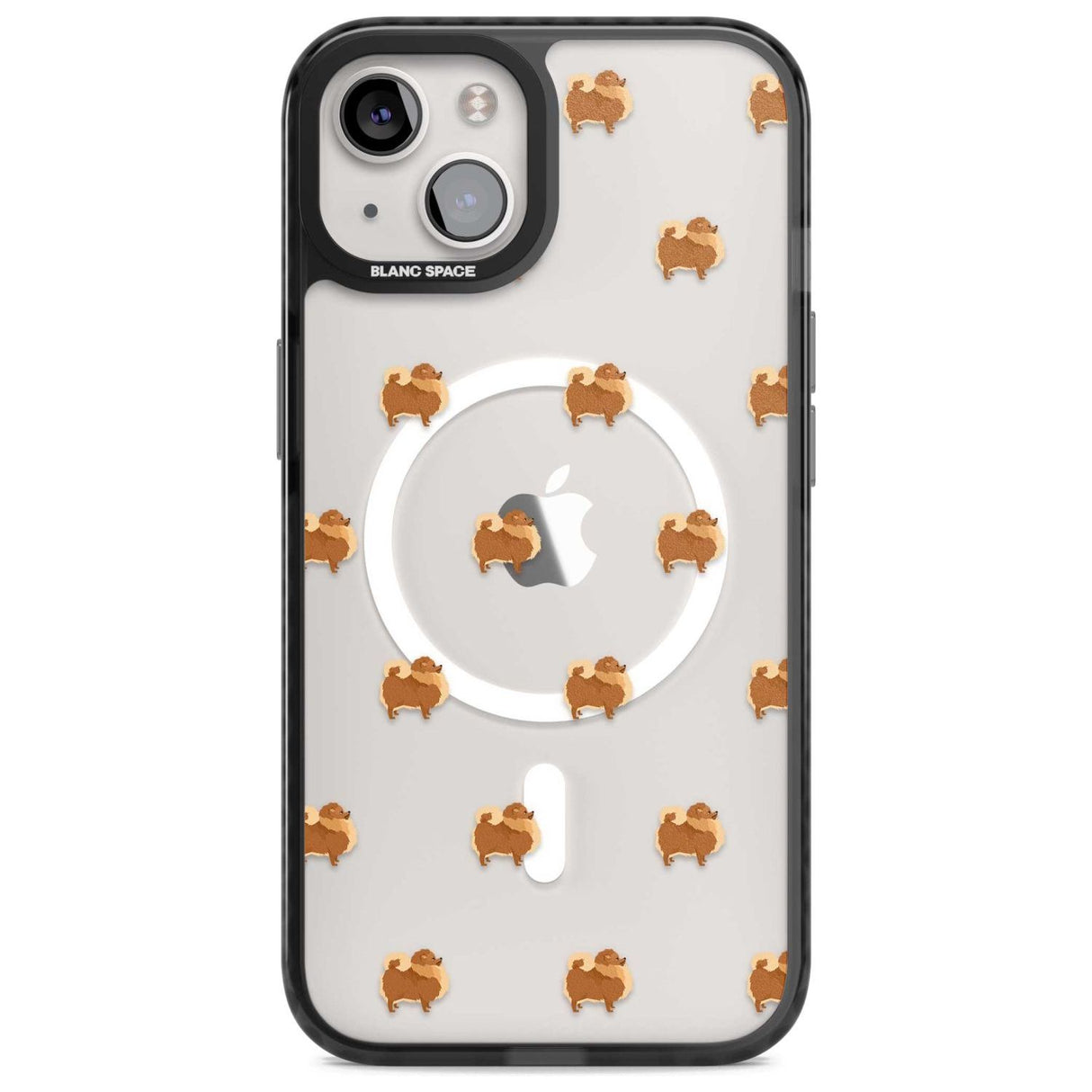 Pomeranian Dog Pattern Clear