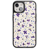 Violet Floral Pattern Design - Cream