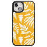 Fern Pattern on Yellow Phone Case iPhone 15 Plus / Magsafe Black Impact Case,iPhone 15 / Magsafe Black Impact Case,iPhone 14 Plus / Magsafe Black Impact Case,iPhone 14 / Magsafe Black Impact Case,iPhone 13 / Magsafe Black Impact Case Blanc Space