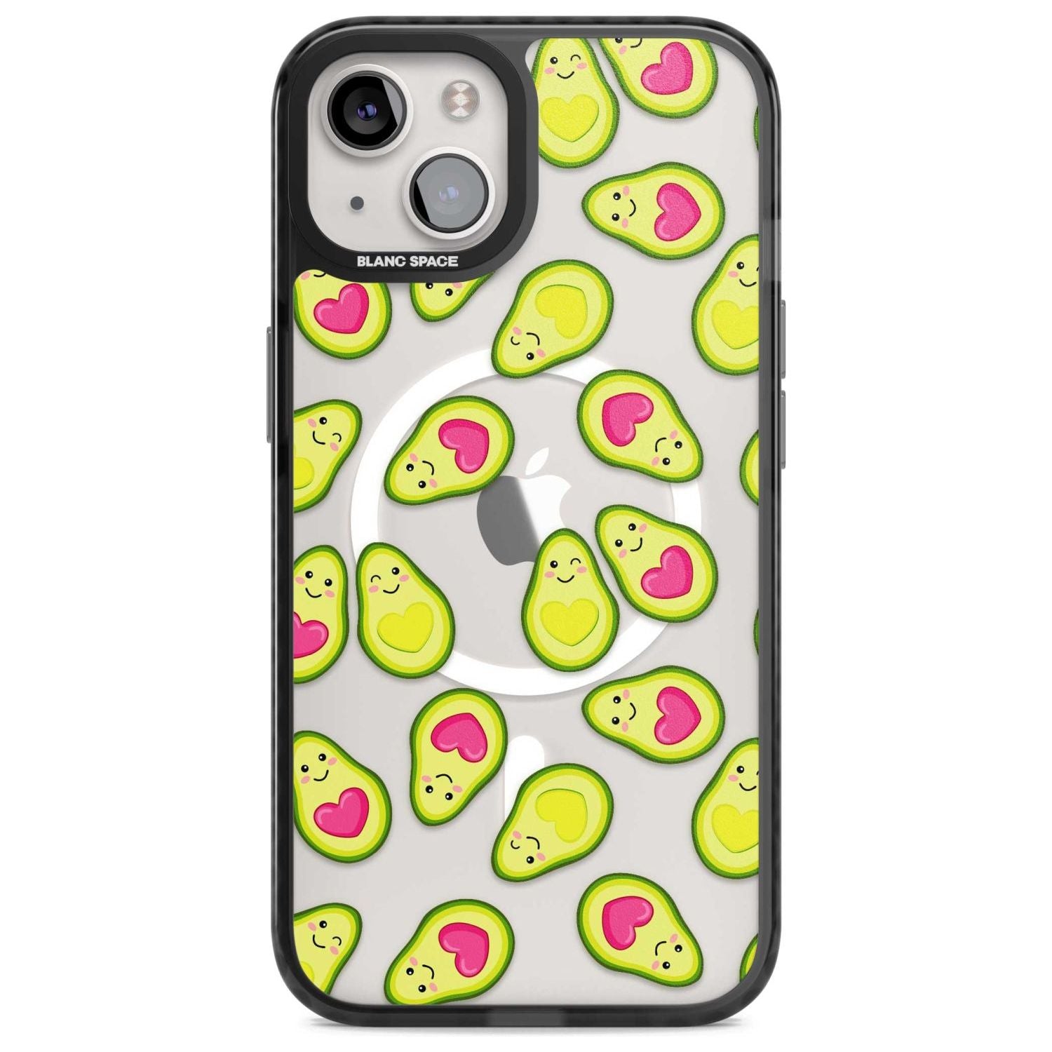 Avocado Love Phone Case iPhone 15 Plus / Magsafe Black Impact Case,iPhone 15 / Magsafe Black Impact Case,iPhone 14 Plus / Magsafe Black Impact Case,iPhone 14 / Magsafe Black Impact Case,iPhone 13 / Magsafe Black Impact Case Blanc Space