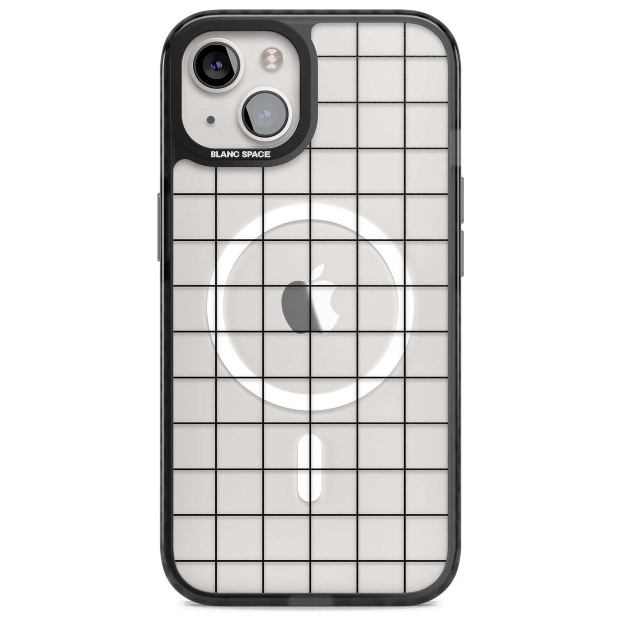 Simplistic Large Grid Pattern Black (Transparent)