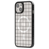 Simplistic Large Grid Pattern Black (Transparent)