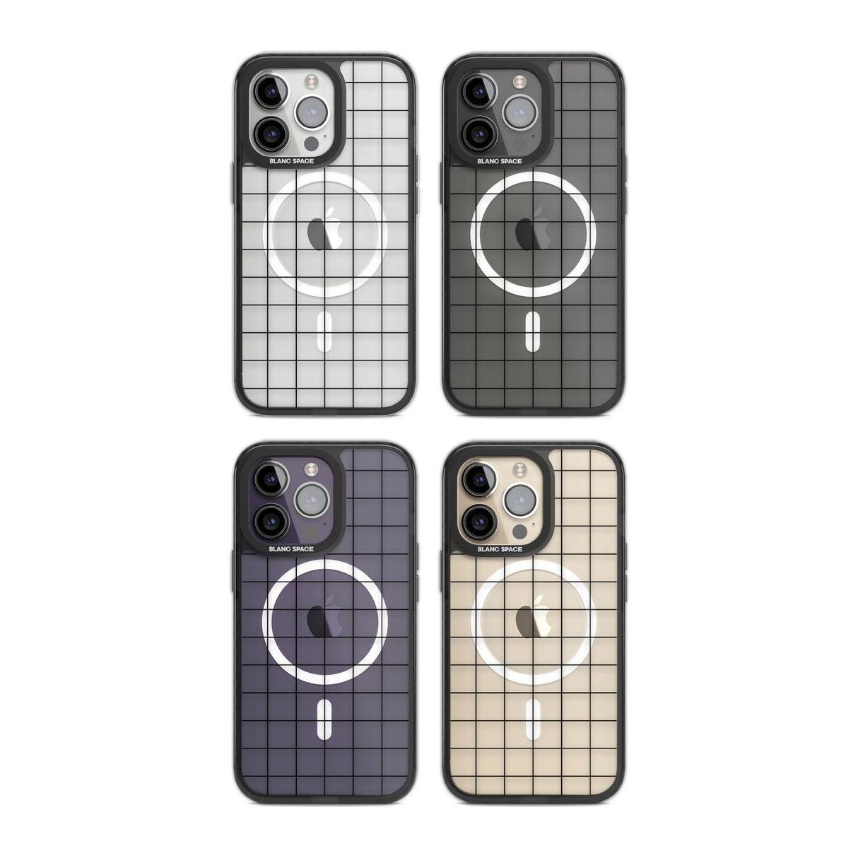 Simplistic Large Grid Pattern Black (Transparent)