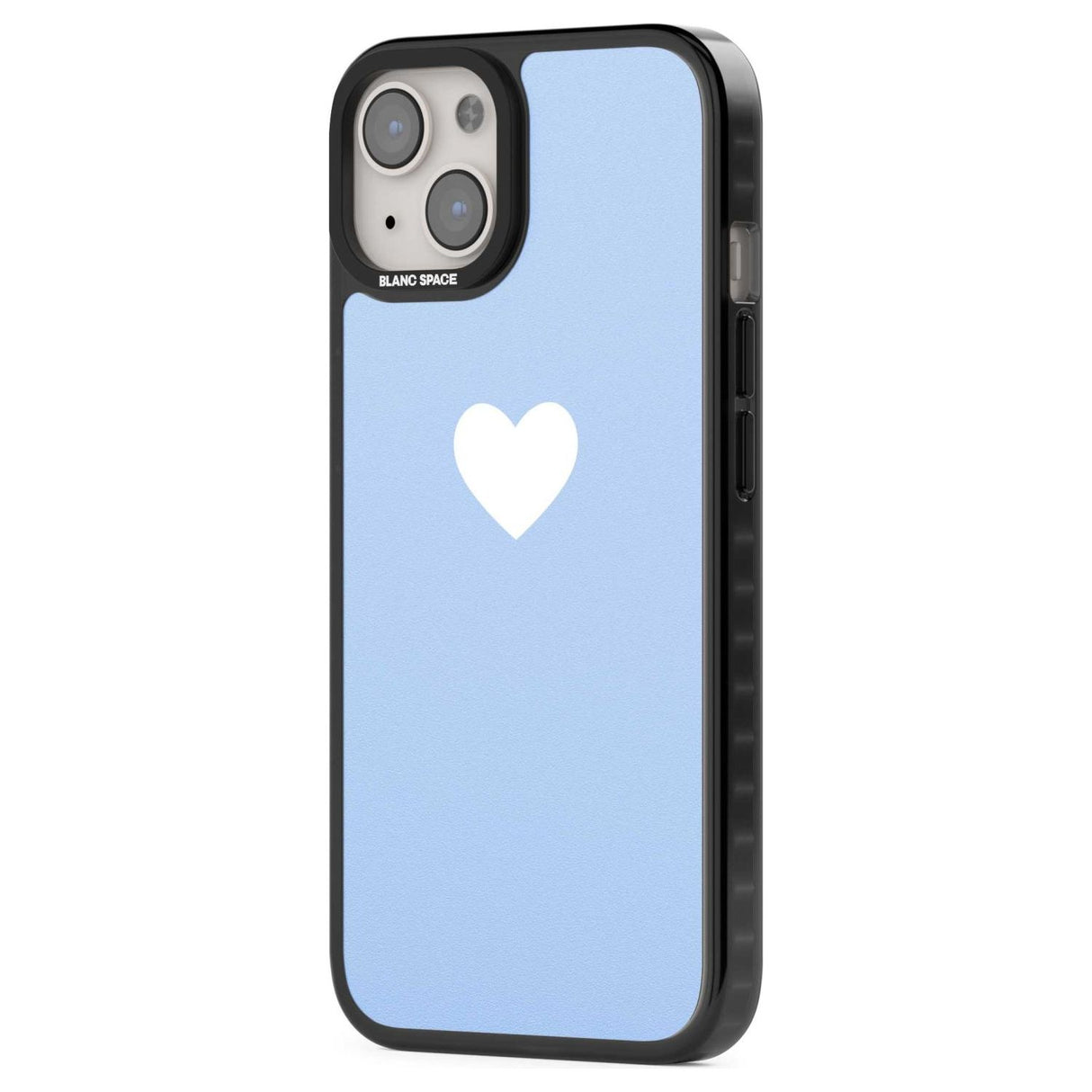 Single Heart Design: White & Baby Blue