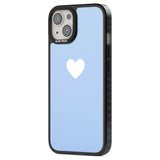 Single Heart Design: White & Baby Blue